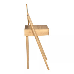 John Lewis Bow Dressing Table & Mirror, Natural - thumbnail 5