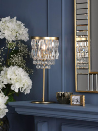 Laura Ashley Rhosill Table Lamp, Metallic Brass