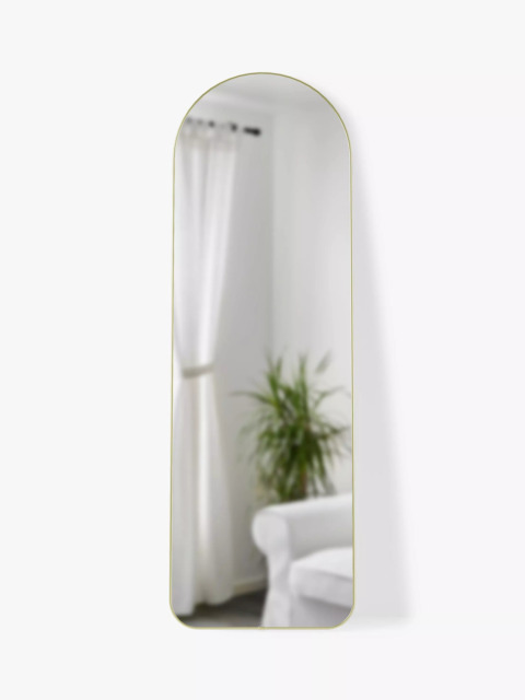 Umbra Hubba Arched Leaner / Full-Length Wall Mirror, 158 x 51cm, Brass - image 1
