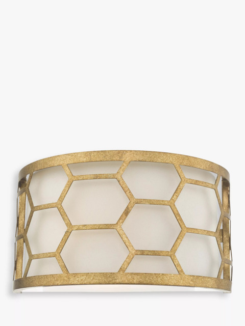Där Metal Hexagon Wall Light, Gold/Ivory - image 1