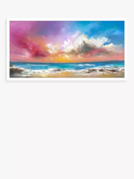 John Lewis Anna Schofield 'Follow Your Heart' Embellished Framed Print, 64.5 x 124.5cm, Pink/Multi - thumbnail 1