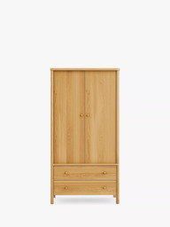John Lewis Spindle Double Wardrobe with 2 Drawers, Oak - thumbnail 3