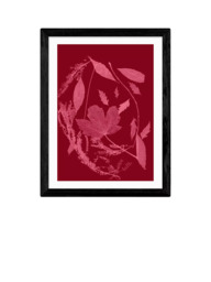 EAST END PRINTS Herald Black 'Red Foliage' Framed Print - thumbnail 1