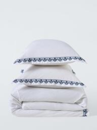 John Lewis Burford Pure Cotton Slub Embroidery Duvet Cover Set - thumbnail 6