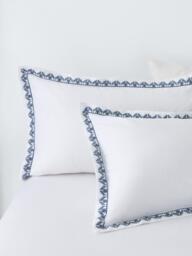 John Lewis Burford Pure Cotton Slub Embroidery Duvet Cover Set - thumbnail 3