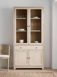 John Lewis Lynton Display Cabinet, Natural - thumbnail 2