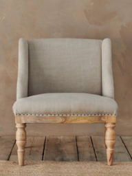 nkuku Elbu Linen Armchair - thumbnail 2