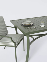 John Lewis Marlow Aluminium 6-Seater Rectangular Garden Dining Table & Chairs Set - thumbnail 4