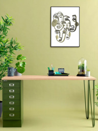Bisley MultiDesk Oak Veneer Home Office Desk with 6 Drawers, 105cm - thumbnail 2