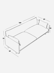 Cozmo Cozy 2 Seater Sofa, Blue Velvet Blue Piping - thumbnail 2