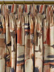 Clarke & Clarke Figura Made to Measure Curtains or Roman Blind, Midnight/Spice - thumbnail 2