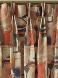 Clarke & Clarke Figura Made to Measure Curtains or Roman Blind, Midnight/Spice - thumbnail 4