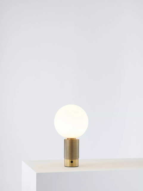 John Lewis Monty Rechargeable LED Table Lamp, Matte Antique Brass - image 1