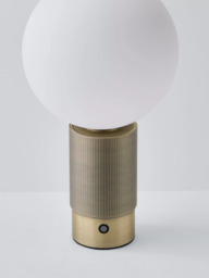 John Lewis Monty Rechargeable LED Table Lamp, Matte Antique Brass - thumbnail 5