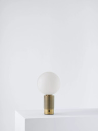 John Lewis Monty Rechargeable LED Table Lamp, Matte Antique Brass - thumbnail 3