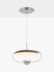MADE Brando Pendant Ceiling Light, Brown/Chrome - thumbnail 1