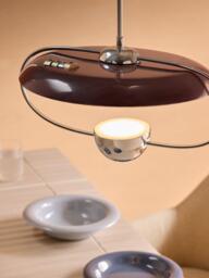 MADE Brando Pendant Ceiling Light, Brown/Chrome - thumbnail 3