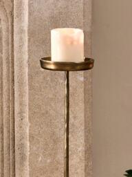 nkuku Sundra Candle Stand, Small, Antique Brass - thumbnail 4