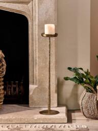 nkuku Sundra Candle Stand, Small, Antique Brass - thumbnail 3
