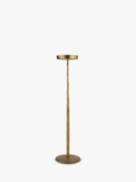 nkuku Sundra Candle Stand, Small, Antique Brass - thumbnail 1