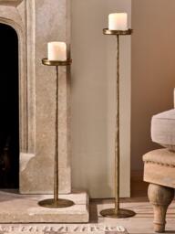 nkuku Sundra Candle Stand, Small, Antique Brass - thumbnail 2
