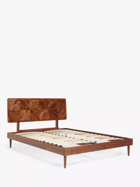 John Lewis + Swoon Franklin Bed Frame, Double, Dark Brown - image 1