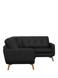 John Lewis Barbican RHF Corner End Leather Sofa, Light Leg