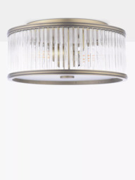 Laura Ashley Sutton 2 Flush Ceiling Light, Antique Brass - thumbnail 3