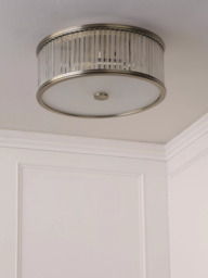 Laura Ashley Sutton 2 Flush Ceiling Light, Antique Brass - thumbnail 2