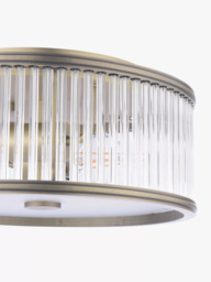 Laura Ashley Sutton 2 Flush Ceiling Light, Antique Brass - thumbnail 5