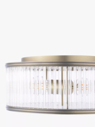 Laura Ashley Sutton 2 Flush Ceiling Light, Antique Brass - thumbnail 4