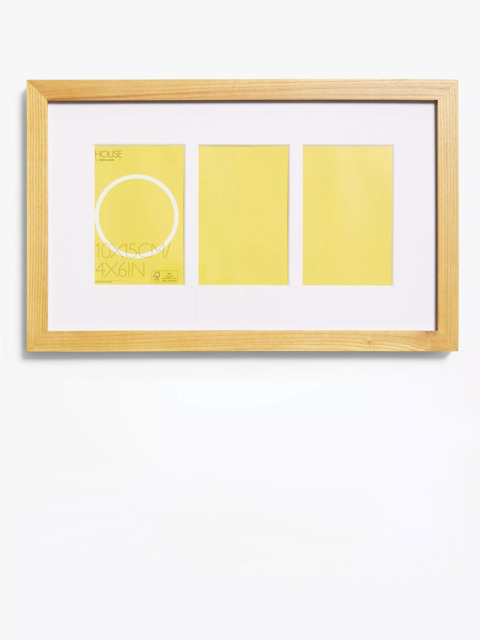 "John Lewis Wood Photo Frame & Mount, 3 Photo, 4 x 6"" (10 x 15cm), FSC-Certified (Oak)" - image 1