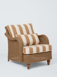 John Lewis x Sophie Conran Felix Woven Garden Lounge Chair, Natural - thumbnail 1