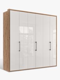 John Lewis Osaka 2.25m Bi-Fold Wardrobe with 6 Glass Doors