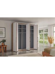 John Lewis Osaka 2.25m Bi-Fold Wardrobe with 6 Glass Doors - thumbnail 3