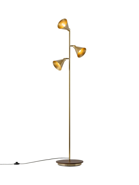 houseof Cone 3-Arm Floor Lamp, Brass - image 1