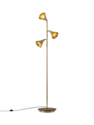 houseof Cone 3-Arm Floor Lamp, Brass - thumbnail 1