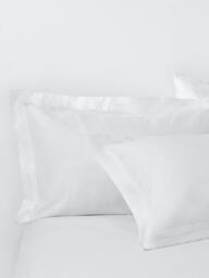 John Lewis Kaia Egyptian Cotton Floral Jacquard Duvet Cover Set, White - thumbnail 3