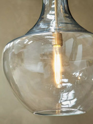 Nkuku Agataria Glass Large Pendant Light, Clear - thumbnail 4