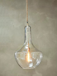 Nkuku Agataria Glass Large Pendant Light, Clear - thumbnail 5