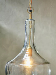 Nkuku Agataria Glass Large Pendant Light, Clear - thumbnail 3