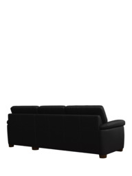 John Lewis Camden RHF Chaise End Leather Sofa Bed, Dark Leg - thumbnail 4