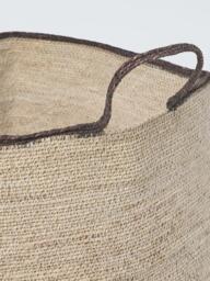John Lewis Seagrass Basket with Accent Handles, Medium, Natural - thumbnail 3