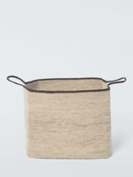 John Lewis Seagrass Basket with Accent Handles, Medium, Natural - thumbnail 2