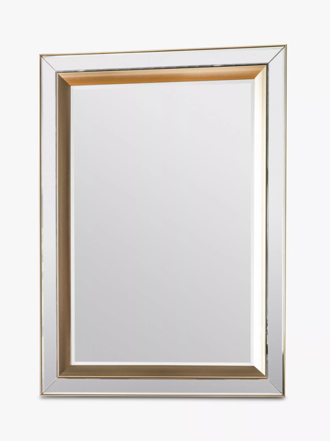 Gallery Direct Phantom Rectangular Frame Wall Mirror, 109.5 x 79cm, Gold - image 1