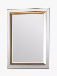 Gallery Direct Phantom Rectangular Frame Wall Mirror, 109.5 x 79cm, Gold - thumbnail 1