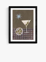 EAST END PRINTS Jazmine Joye 'Extra Dirty Martini' Framed Print, 43.4 x 33.4cm, Black Frame - thumbnail 1