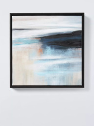 John Lewis 'Misty Skies' Framed Embellished Canvas Print, Set of 2, 35 x 35cm, Blue - thumbnail 3