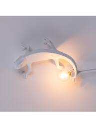 Seletti Chameleon Going Up Table Lamp/Wall Light, White - thumbnail 3