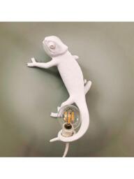 Seletti Chameleon Going Up Table Lamp/Wall Light, White - thumbnail 2